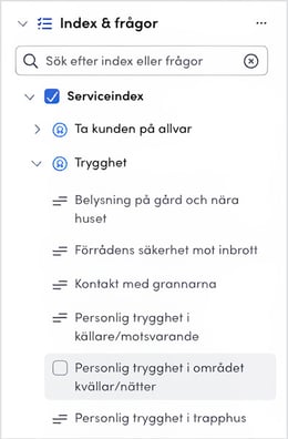 Left-hand Menu SV